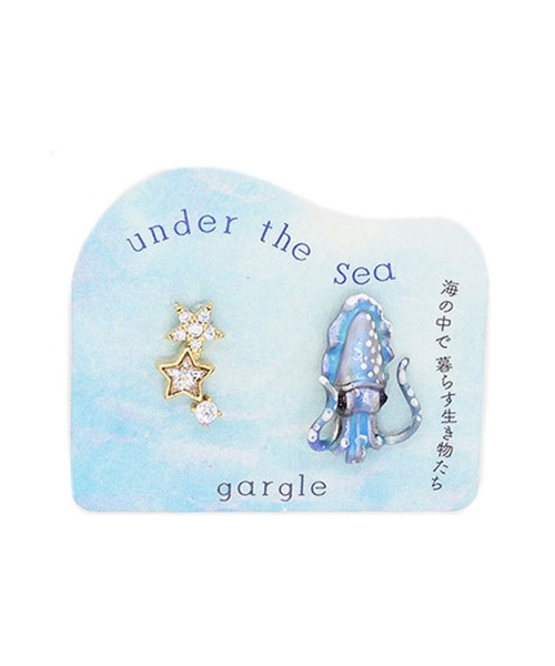gargle(ガーグル)の「【海シリーズ】オーロライカ ピアス(ピアス(両耳用)・レディース・ブルー/ホワイト・FREE)」の2枚目の写真