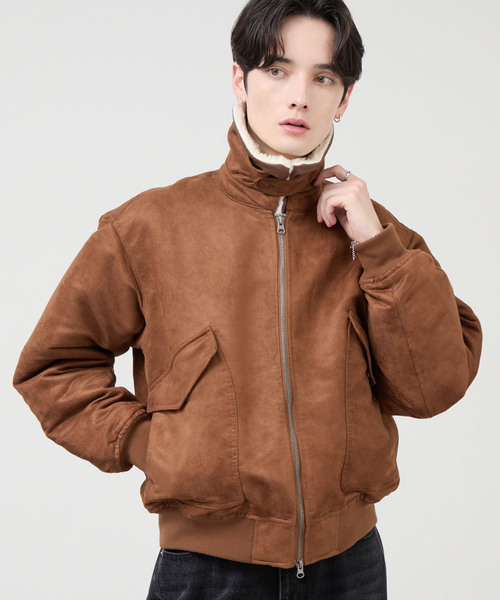 CIYOT(シヨウト)の「【CIYOT】2WAYファーカラー ショート G-1フライトブルゾン(ブルゾン・メンズ・ブラウン系/ブラック/ブラウン・S/M/L)」の6枚目の写真