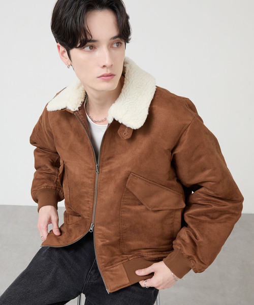 CIYOT(シヨウト)の「【CIYOT】2WAYファーカラー ショート G-1フライトブルゾン(ブルゾン・メンズ・ブラウン系/ブラック/ブラウン・S/M/L)」の7枚目の写真