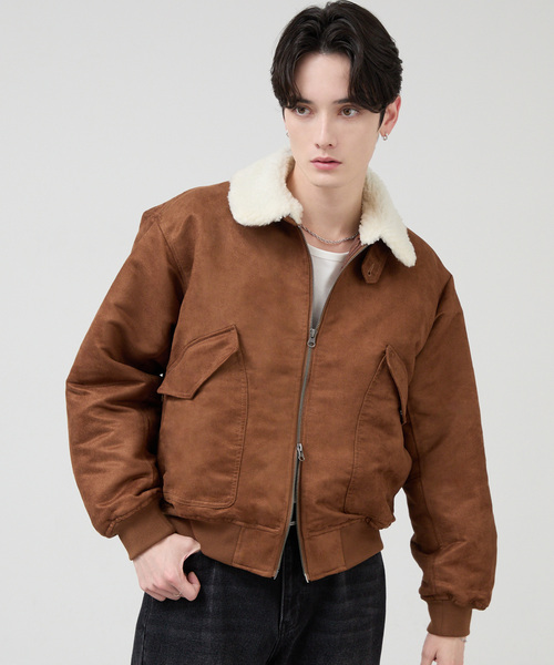 CIYOT(シヨウト)の「【CIYOT】2WAYファーカラー ショート G-1フライトブルゾン(ブルゾン・メンズ・ブラウン系/ブラック/ブラウン・S/M/L)」の8枚目の写真