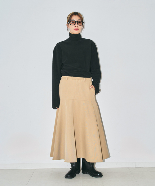 CITYSHOP(シティーショップ)の「CHINO LIKE FLAIR スカート(スカート・レディース・ブラック/ベージュ・36/38)」の9枚目の写真