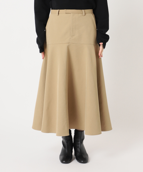 CITYSHOP(シティーショップ)の「CHINO LIKE FLAIR スカート(スカート・レディース・ブラック/ベージュ・36/38)」の4枚目の写真