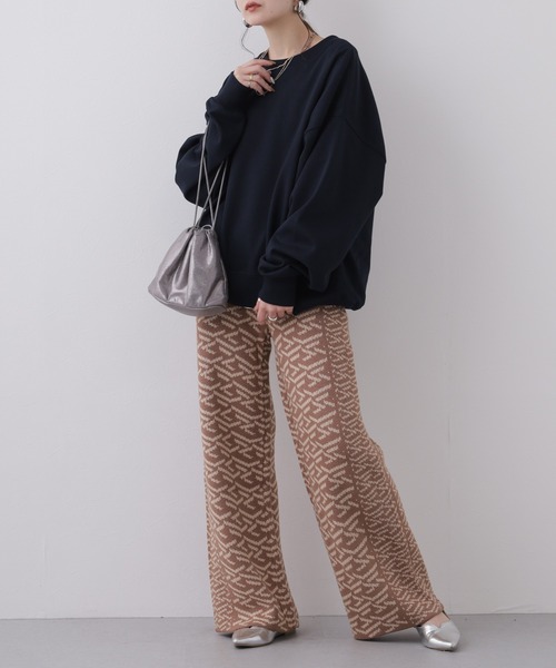 Re:EDIT(リエディ)の「グラフィックジャガードニットストレートパンツ(その他パンツ・レディース・ブラウン・M)」の10枚目の写真