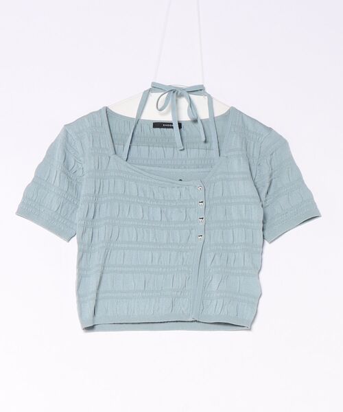 EMODA(エモダ)の「ASYMMETRY CHOKER TWIN KNIT(ニット/セーター・レディース・ブラック/ブルー/アイボリー・FREE)」の3枚目の写真