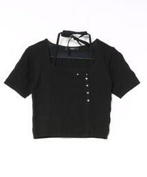 ASYMMETRY CHOKER TWIN KNIT