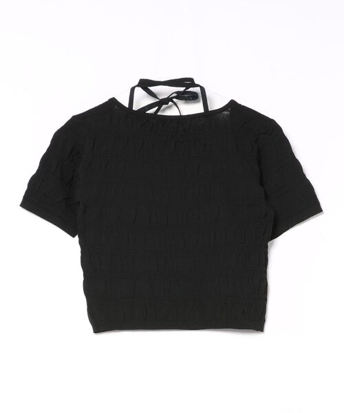 EMODA(エモダ)の「ASYMMETRY CHOKER TWIN KNIT(ニット/セーター・レディース・ブラック/ブルー/アイボリー・FREE)」の5枚目の写真