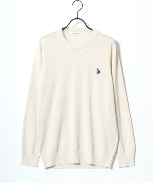 U.S. POLO ASSN.(ユーエスポロアッスン)の「U.S. POLO ASSN./ユーエスポロアッスン ウール混 ハイゲージニット ロゴ ワンポイント刺繍 クルーネック セーター/レディース メンズ(ニット/セーター・メンズ・ブラック/ネイビー/グレー/アイボリー/モカ・LL/M/L)」の19枚目の写真