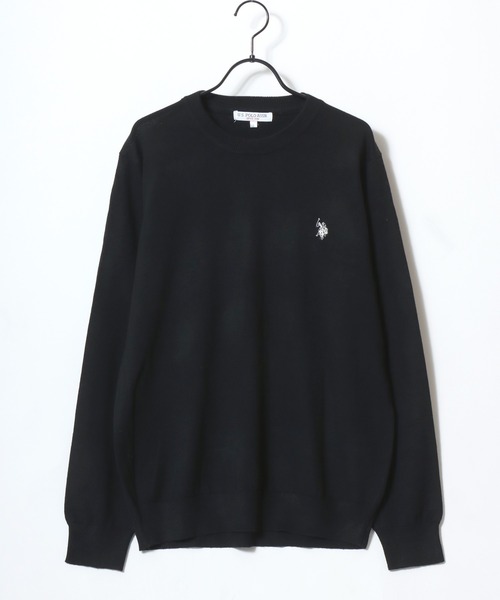 U.S. POLO ASSN.(ユーエスポロアッスン)の「U.S. POLO ASSN./ユーエスポロアッスン ウール混 ハイゲージニット ロゴ ワンポイント刺繍 クルーネック セーター/レディース メンズ(ニット/セーター・メンズ・ブラック/ネイビー/グレー/アイボリー/モカ・LL/M/L)」の18枚目の写真