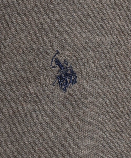 U.S. POLO ASSN.(ユーエスポロアッスン)の「U.S. POLO ASSN./ユーエスポロアッスン ウール混 ハイゲージニット ロゴ ワンポイント刺繍 クルーネック セーター/レディース メンズ(ニット/セーター・メンズ・ブラック/ネイビー/グレー/アイボリー/モカ・LL/M/L)」の7枚目の写真