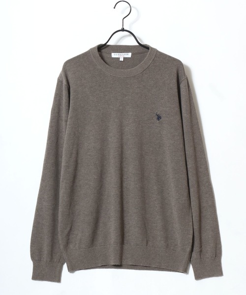 U.S. POLO ASSN.(ユーエスポロアッスン)の「U.S. POLO ASSN./ユーエスポロアッスン ウール混 ハイゲージニット ロゴ ワンポイント刺繍 クルーネック セーター/レディース メンズ(ニット/セーター・メンズ・ブラック/ネイビー/グレー/アイボリー/モカ・LL/M/L)」の16枚目の写真