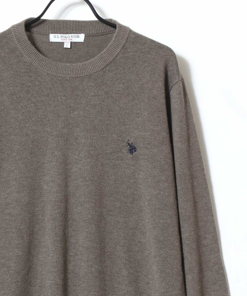 U.S. POLO ASSN.(ユーエスポロアッスン)の「U.S. POLO ASSN./ユーエスポロアッスン ウール混 ハイゲージニット ロゴ ワンポイント刺繍 クルーネック セーター/レディース メンズ(ニット/セーター・メンズ・ブラック/ネイビー/グレー/アイボリー/モカ・LL/M/L)」の21枚目の写真