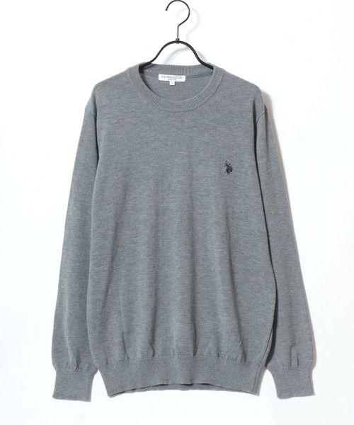 U.S. POLO ASSN.(ユーエスポロアッスン)の「U.S. POLO ASSN./ユーエスポロアッスン ウール混 ハイゲージニット ロゴ ワンポイント刺繍 クルーネック セーター/レディース メンズ(ニット/セーター・メンズ・ブラック/ネイビー/グレー/アイボリー/モカ・LL/M/L)」の17枚目の写真