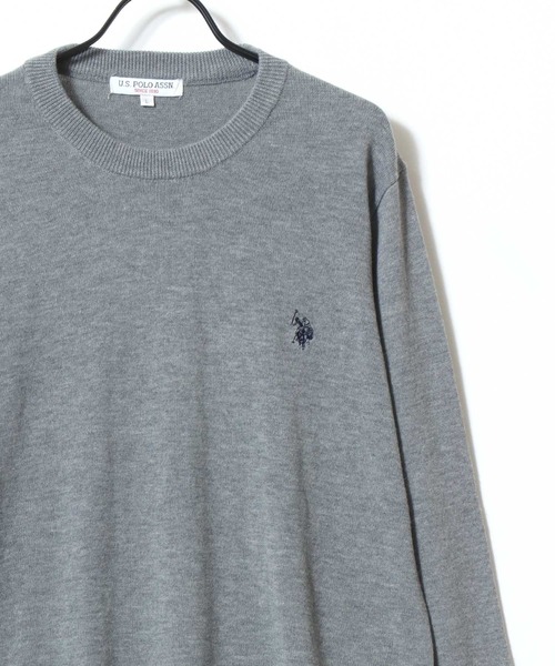 U.S. POLO ASSN.(ユーエスポロアッスン)の「U.S. POLO ASSN./ユーエスポロアッスン ウール混 ハイゲージニット ロゴ ワンポイント刺繍 クルーネック セーター/レディース メンズ(ニット/セーター・メンズ・ブラック/ネイビー/グレー/アイボリー/モカ・LL/M/L)」の22枚目の写真