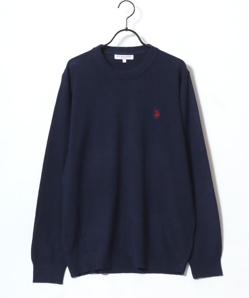 U.S. POLO ASSN.(ユーエスポロアッスン)の「U.S. POLO ASSN./ユーエスポロアッスン ウール混 ハイゲージニット ロゴ ワンポイント刺繍 クルーネック セーター/レディース メンズ(ニット/セーター・メンズ・ブラック/ネイビー/グレー/アイボリー/モカ・LL/M/L)」の15枚目の写真