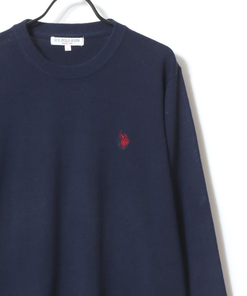 U.S. POLO ASSN.(ユーエスポロアッスン)の「U.S. POLO ASSN./ユーエスポロアッスン ウール混 ハイゲージニット ロゴ ワンポイント刺繍 クルーネック セーター/レディース メンズ(ニット/セーター・メンズ・ブラック/ネイビー/グレー/アイボリー/モカ・LL/M/L)」の20枚目の写真
