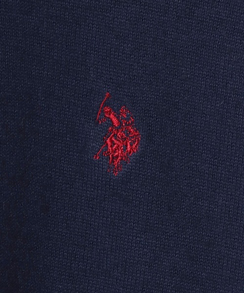 U.S. POLO ASSN.(ユーエスポロアッスン)の「U.S. POLO ASSN./ユーエスポロアッスン ウール混 ハイゲージニット ロゴ ワンポイント刺繍 クルーネック セーター/レディース メンズ(ニット/セーター・メンズ・ブラック/ネイビー/グレー/アイボリー/モカ・LL/M/L)」の6枚目の写真