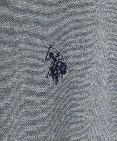 U.S. POLO ASSN.(ユーエスポロアッスン)の「U.S. POLO ASSN./ユーエスポロアッスン ウール混 ハイゲージニット ロゴ ワンポイント刺繍 クルーネック セーター/レディース メンズ(ニット/セーター・メンズ・ブラック/ネイビー/グレー/アイボリー/モカ・LL/M/L)」の8枚目の写真