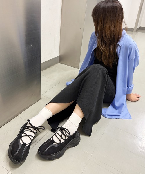 attagirl（アタガール）の「レースアップバレエスニーカー（スニーカー・レディース・ブラウン系その他/ブラック系その他・S/3L/LL/L/M）」の9枚目の写真