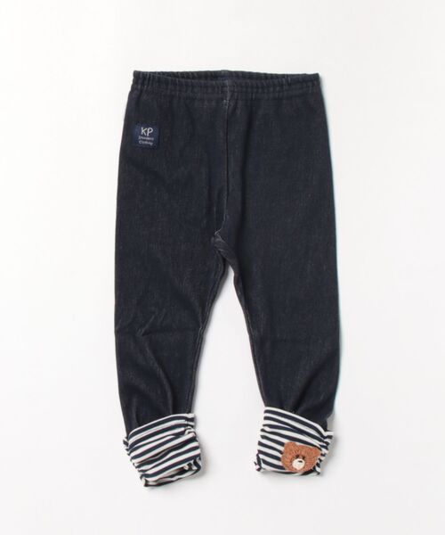 KP BOY（ケーピーボーイ）の「くま編みモチーフ レギパン（その他パンツ・キッズ・ブラック/ネイビー・80ｃｍ/90cm/110cm/100cm）」の2枚目の写真