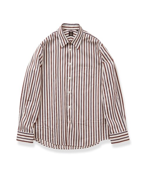 TAKEO KIKUCHI(タケオキクチ)の「【BOWLER HAT LABEL】日本製オルタネートストライプシャツ(シャツ/ブラウス・メンズ・ホワイト系3/ネイビー系2・04/03/02)」の4枚目の写真