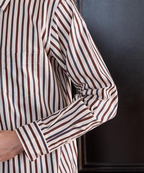 TAKEO KIKUCHI(タケオキクチ)の「【BOWLER HAT LABEL】日本製オルタネートストライプシャツ(シャツ/ブラウス・メンズ・ホワイト系3/ネイビー系2・04/03/02)」の17枚目の写真