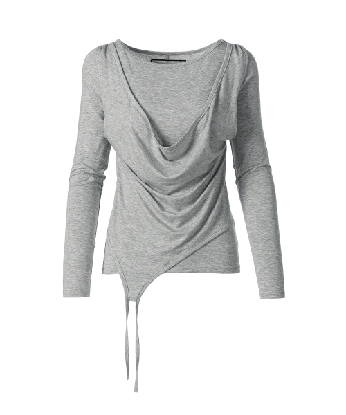 THEVINYLHOUSE(ザバイニルハウス)の「DRAPED LAYERED LS TEE(W) GREY(Tシャツ/カットソー・レディース・その他・FREE)」の7枚目の写真