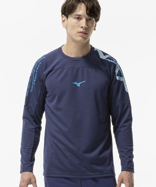 MIZUNO(ミズノ )の「ミズノ MIZUNO N-XT 長袖Tシャツ(Tシャツ/カットソー・メンズ・ホワイト/オレンジ/ブラック/ネイビー・LL/M/L)」の4枚目の写真