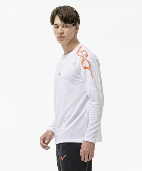 MIZUNO(ミズノ )の「ミズノ MIZUNO N-XT 長袖Tシャツ(Tシャツ/カットソー・メンズ・ホワイト/オレンジ/ブラック/ネイビー・LL/M/L)」の19枚目の写真