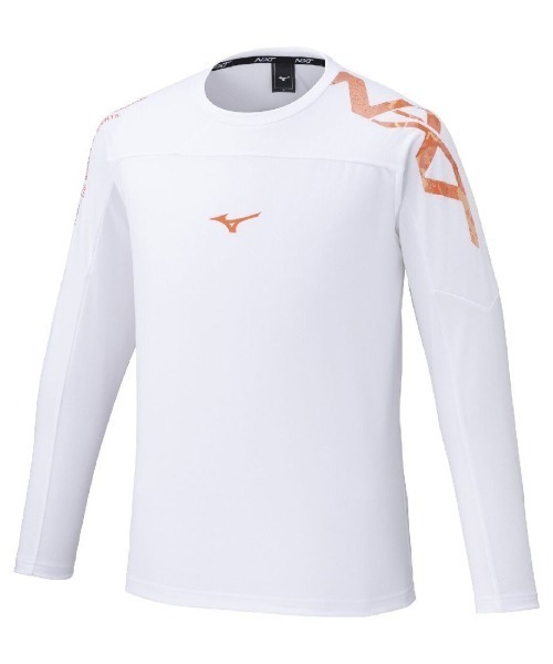 MIZUNO(ミズノ )の「ミズノ MIZUNO N-XT 長袖Tシャツ(Tシャツ/カットソー・メンズ・ホワイト/オレンジ/ブラック/ネイビー・LL/M/L)」の5枚目の写真