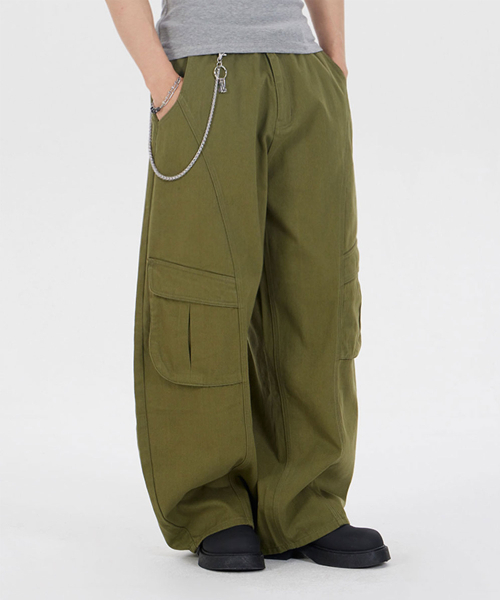 MAKEITTO(メイキット)の「ポケットカーブドワイドパンツ_カーキ オリーブ(その他パンツ・メンズ・その他・SMALL/X-LARGE/LARGE/MEDIUM)」の2枚目の写真