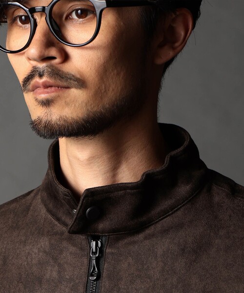 NICOLE CLUB FOR MEN(ニコルクラブフォーメン)の「ポンチスウェードスタンドブルゾン(その他アウター・メンズ・ブラック/ダークブラウン/ライトグレー・L/XL/M)」の10枚目の写真