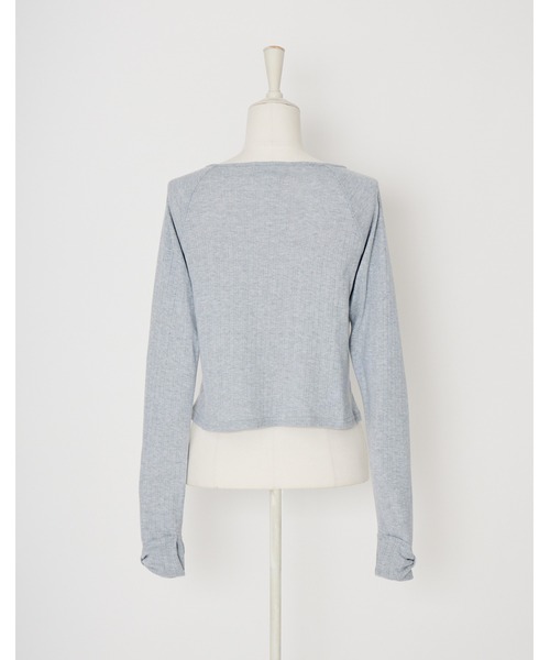 Lolime by mellfy memory(ロリミー バイ メルフィーメモリー)の「shoulder button eyelet top(Tシャツ/カットソー・レディース・グレー/ピンク・LL/M)」の9枚目の写真