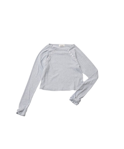 Lolime by mellfy memory(ロリミー バイ メルフィーメモリー)の「shoulder button eyelet top(Tシャツ/カットソー・レディース・グレー/ピンク・LL/M)」の11枚目の写真