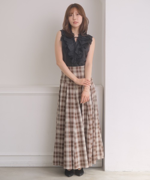 NOELA（ノエラ）の「ボリュームフレアスカート（スカート・レディース・その他1/オフホワイト/ネイビー・M/S）」の12枚目の写真