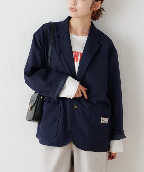 GEVACO(ゲバコ)の「【GEVACO】ワークテーラードJKT(テーラードジャケット・メンズ・ブラウン/ネイビー・MEDIUM/LARGE)」の1枚目の写真