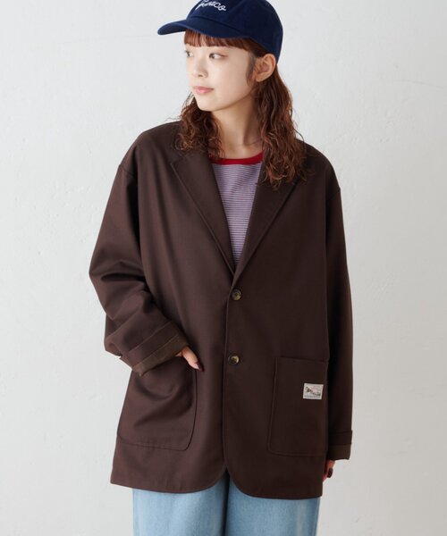 GEVACO(ゲバコ)の「【GEVACO】ワークテーラードJKT(テーラードジャケット・メンズ・ブラウン/ネイビー・MEDIUM/LARGE)」の3枚目の写真