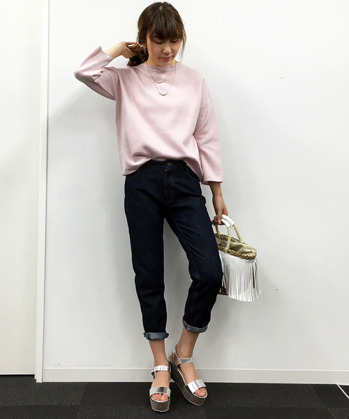 N.(N. Natural Beauty Basic)(エヌエヌナチュラルビューティーベーシック)の「テーパードデニム(デニムパンツ・レディース・ホワイト/ネイビー/ブルー・MEDIUM/SMALL)」の20枚目の写真