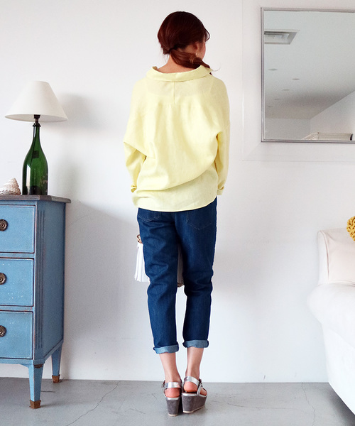 N.(N. Natural Beauty Basic)(エヌエヌナチュラルビューティーベーシック)の「テーパードデニム(デニムパンツ・レディース・ホワイト/ネイビー/ブルー・MEDIUM/SMALL)」の14枚目の写真