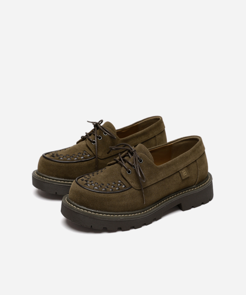 MAC MOC(マックモック)の「DEXTER ウィービングコンビダービーローファー_2colors (3.5cm)(その他シューズ・レディース・キャメル/ブラウン・22.5cm/23.5cm/24cm/24.5cm/23cm/25cm)」の5枚目の写真