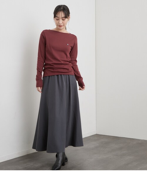PETIT BATEAU(プチバトー)の「【PETIT BATEAU/プチバトー】ボートネック長袖Tシャツ(Tシャツ/カットソー・レディース・ネイビー/ダークブラウン・01/02)」の17枚目の写真