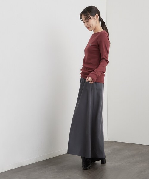 PETIT BATEAU(プチバトー)の「【PETIT BATEAU/プチバトー】ボートネック長袖Tシャツ(Tシャツ/カットソー・レディース・ネイビー/ダークブラウン・01/02)」の10枚目の写真