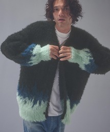 ADAM PATEK（アダムパテック）の「mcg3906-rough distortedchevron cardigan ニットカーディガン(AP2621016)（カーディガン/ボレロ）」