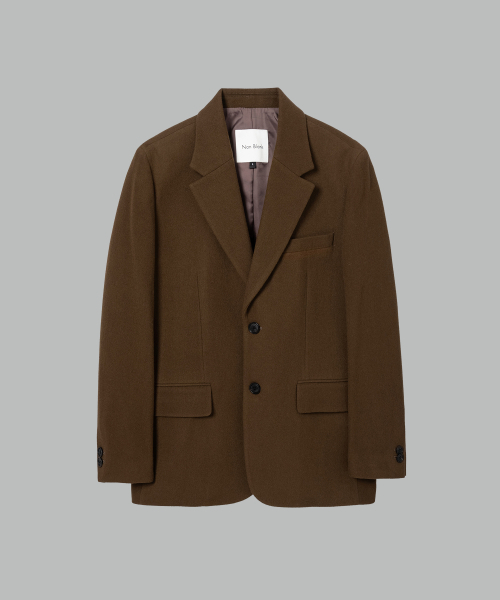 NONBLANK(ノンブランク)の「ウールフランネル ルーズフィットジャケット_BROWN(テーラードジャケット・メンズ・その他・MEDIUM/LARGE/X-LARGE)」の1枚目の写真