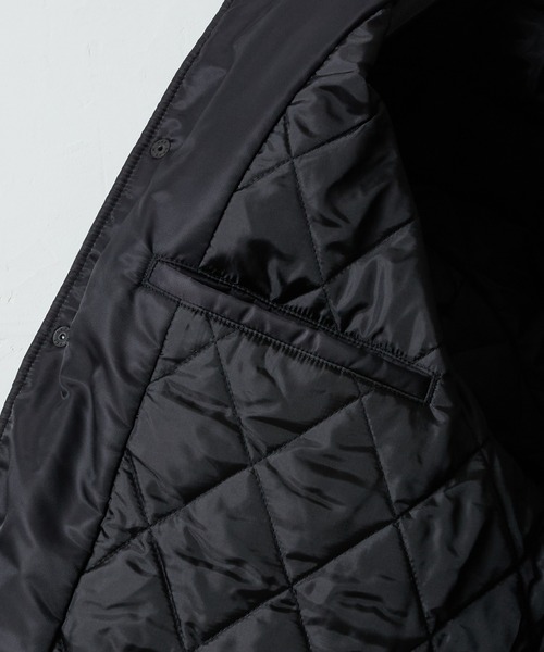 NUMBER (N)INE(ナンバーナイン)の「HAND PAINTED NYLON INSULATION STADIUM JACKET / ハンドペイント ナイロン ロゴプリント 裏キルティング 中綿 スタジャン(スタジャン・メンズ・ブラック系2/ブラック系1/ブラック系3・2/3/4)」の9枚目の写真