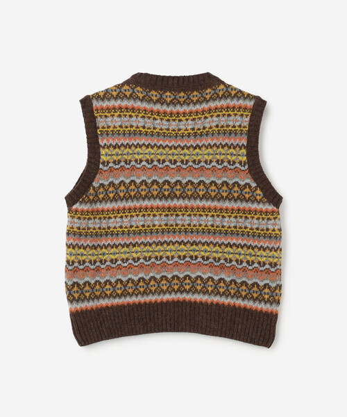 Morris & Sons(モリスアンドサンズ)の「MORRIS & SONS | フェアアイル クルーネックベスト WOMEN(ベスト・レディース・ブルー系その他/ブラウン系その他・F)」の5枚目の写真