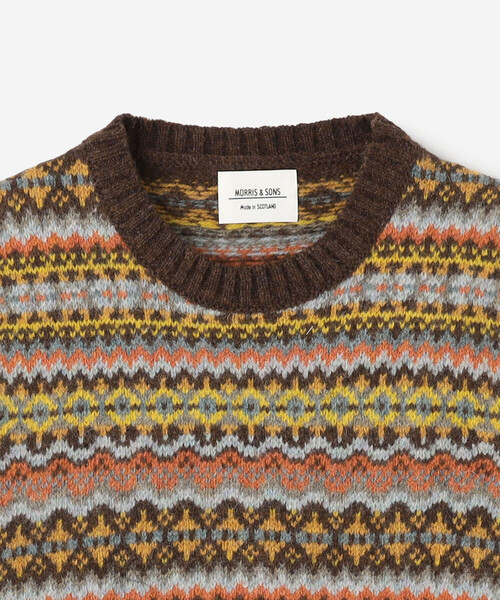 Morris & Sons(モリスアンドサンズ)の「MORRIS & SONS | フェアアイル クルーネックベスト WOMEN(ベスト・レディース・ブルー系その他/ブラウン系その他・F)」の6枚目の写真