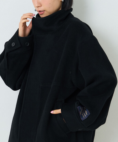 FREAK'S STORE(フリークスストア)の「ウールスタンドコート(ブルゾン・レディース・モカ/ブラック/グレー・SMALL/MEDIUM)」の2枚目の写真