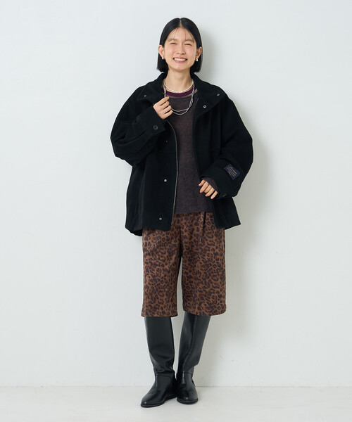 FREAK'S STORE(フリークスストア)の「ウールスタンドコート(ブルゾン・レディース・モカ/ブラック/グレー・SMALL/MEDIUM)」の5枚目の写真