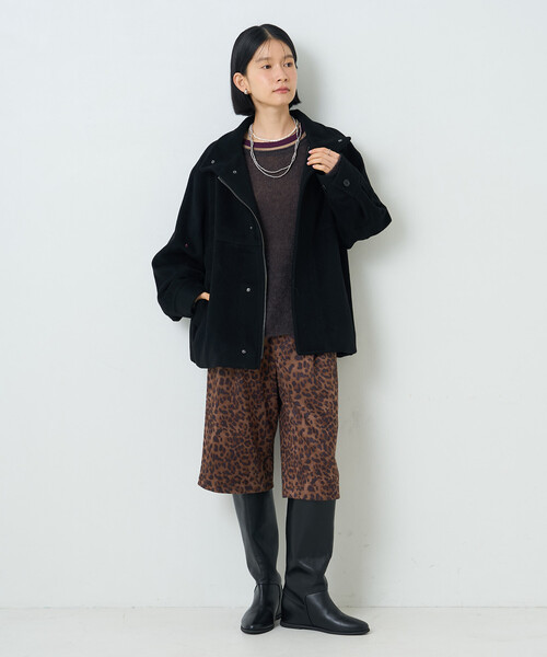 FREAK'S STORE(フリークスストア)の「ウールスタンドコート(ブルゾン・レディース・モカ/ブラック/グレー・SMALL/MEDIUM)」の6枚目の写真