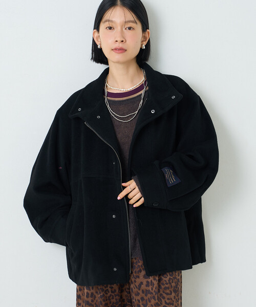 FREAK'S STORE(フリークスストア)の「ウールスタンドコート(ブルゾン・レディース・モカ/ブラック/グレー・SMALL/MEDIUM)」の9枚目の写真